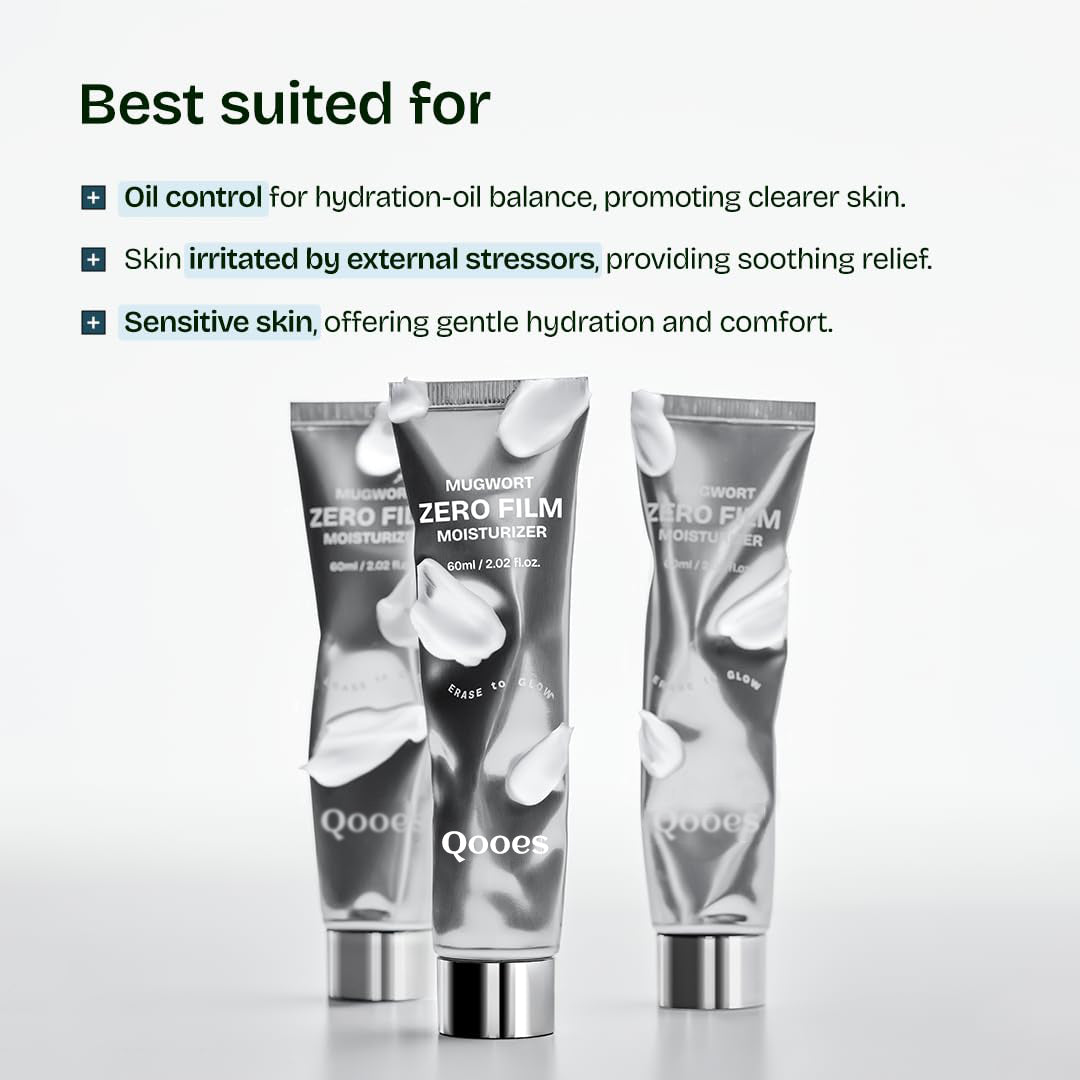 đż Qooes⢠Mugwort Zero-Film Moisturizer- ⨠Lightweight. Soothing. Hydrating. â¨