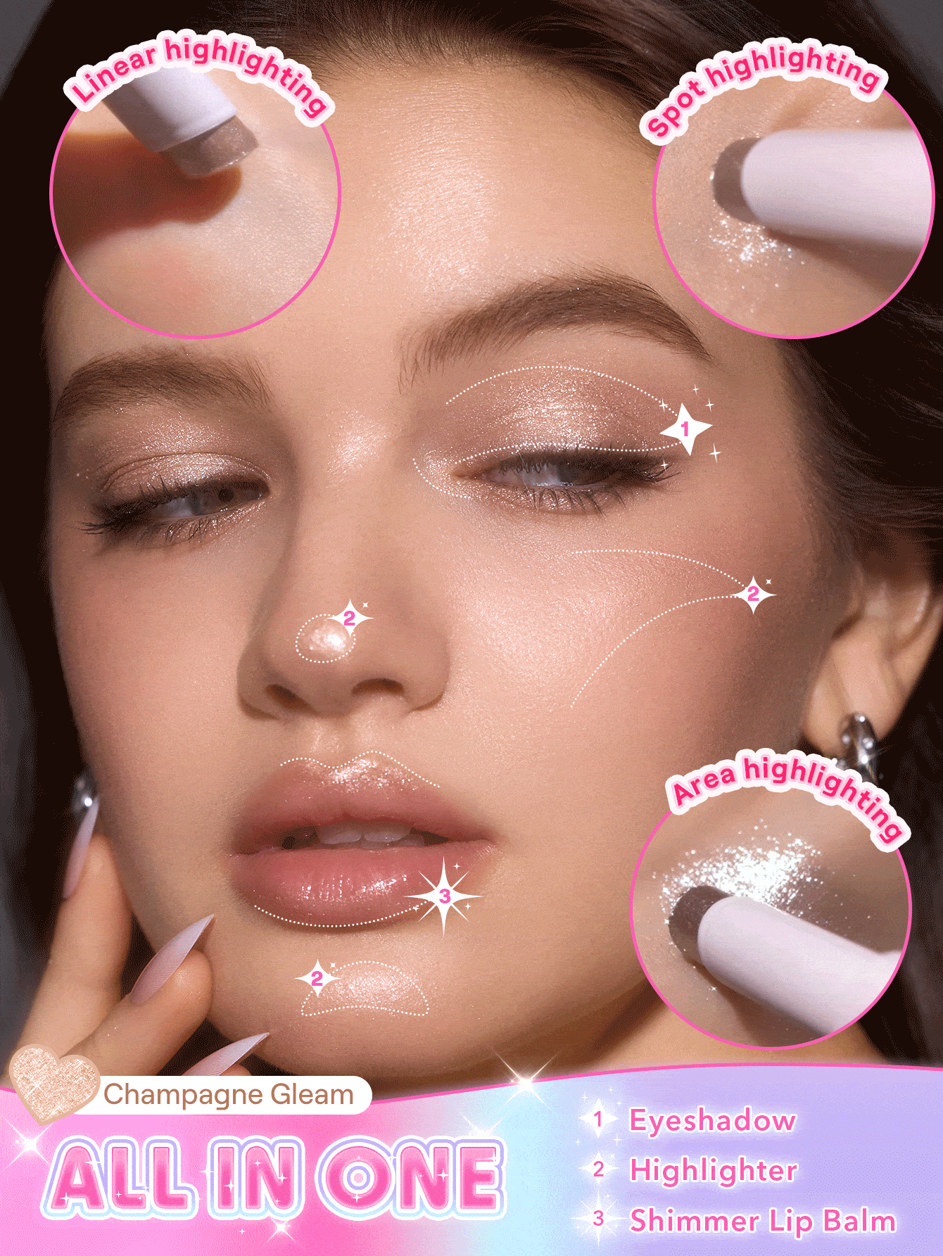 🔥Final 3 hours 75% off:🌸LOVILDS 3-in-1 Jelly Glaze Stick – Iridescent Shine for All-Day Glow