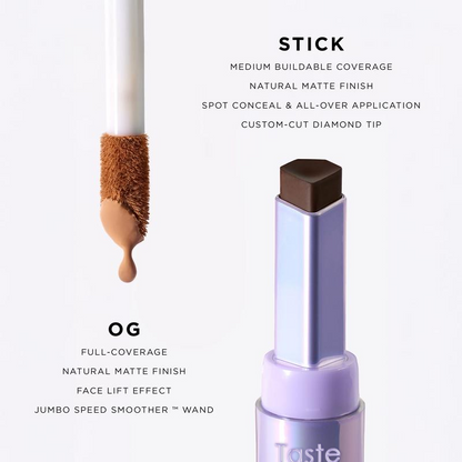 Last 4 hours 50% off!⏰The game-changing duo: First-ever shape tape concealer stick + FREE diamond-shaped brush!（upsell3）